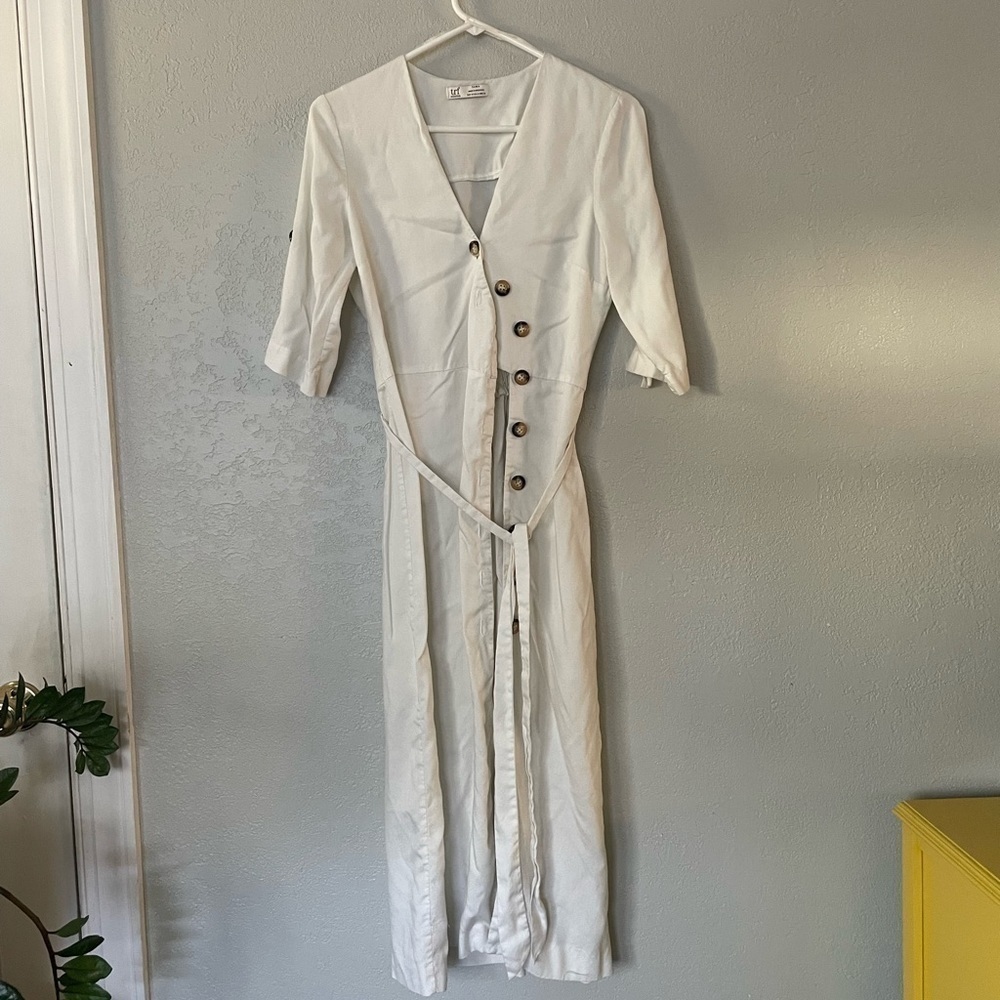 Zara white wrap dress